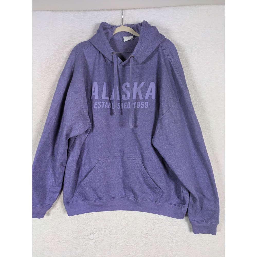 Pacific & Co Hoodie Women's XL Purple Alaska Established 1959 Graphic Pullover